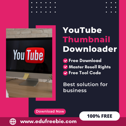 100% free YouTube Thumbnail Downloader tool: Easily download YouTube Thumbnail by using this tool, and Become a millionaire after selling this tool