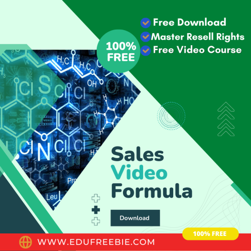 100% free to download video course with master resell rights “sales video formula” will help you to make money sitting at your home