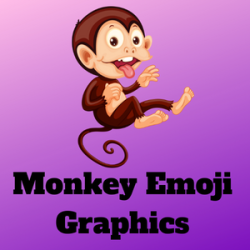 Monkey Emoji graphics bundle