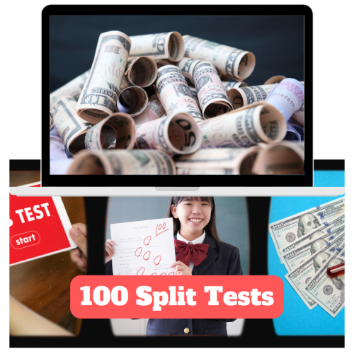 100% Download Free video course “100 Split Tests” with Master Resell Rights will help you to make passive money by doing part-time work and you will optimize your expertise 