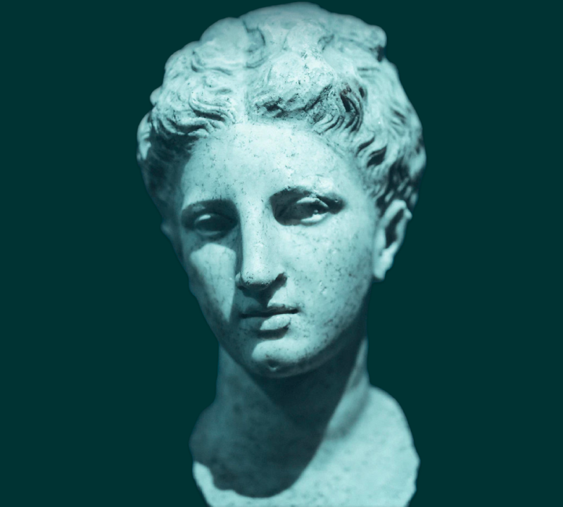 A portrait bust 