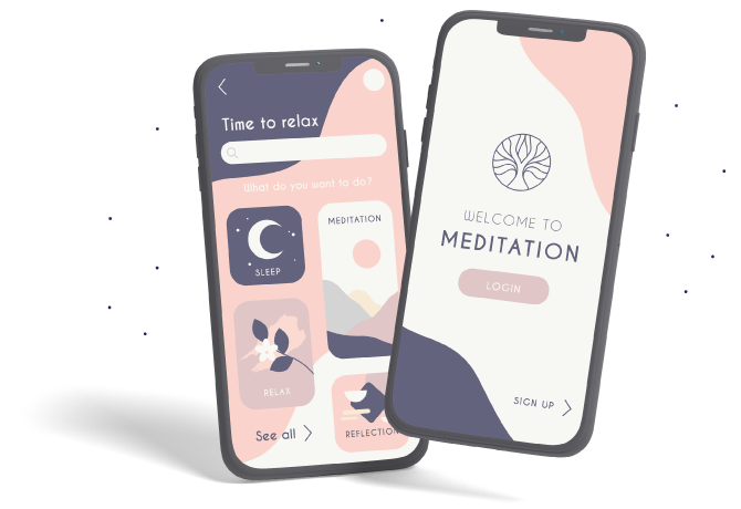 Meditating App Mock Up