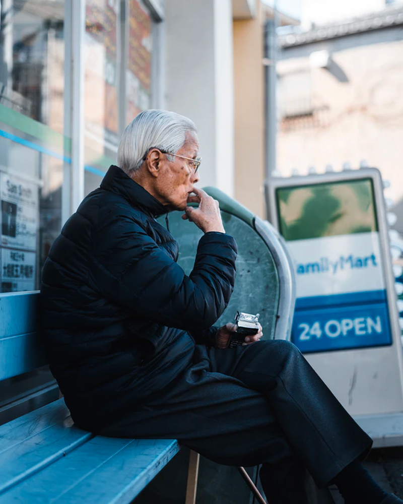 Man sitting on a bench