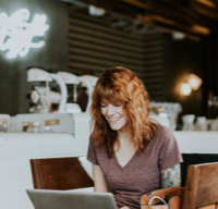 Girl Looking At laptop