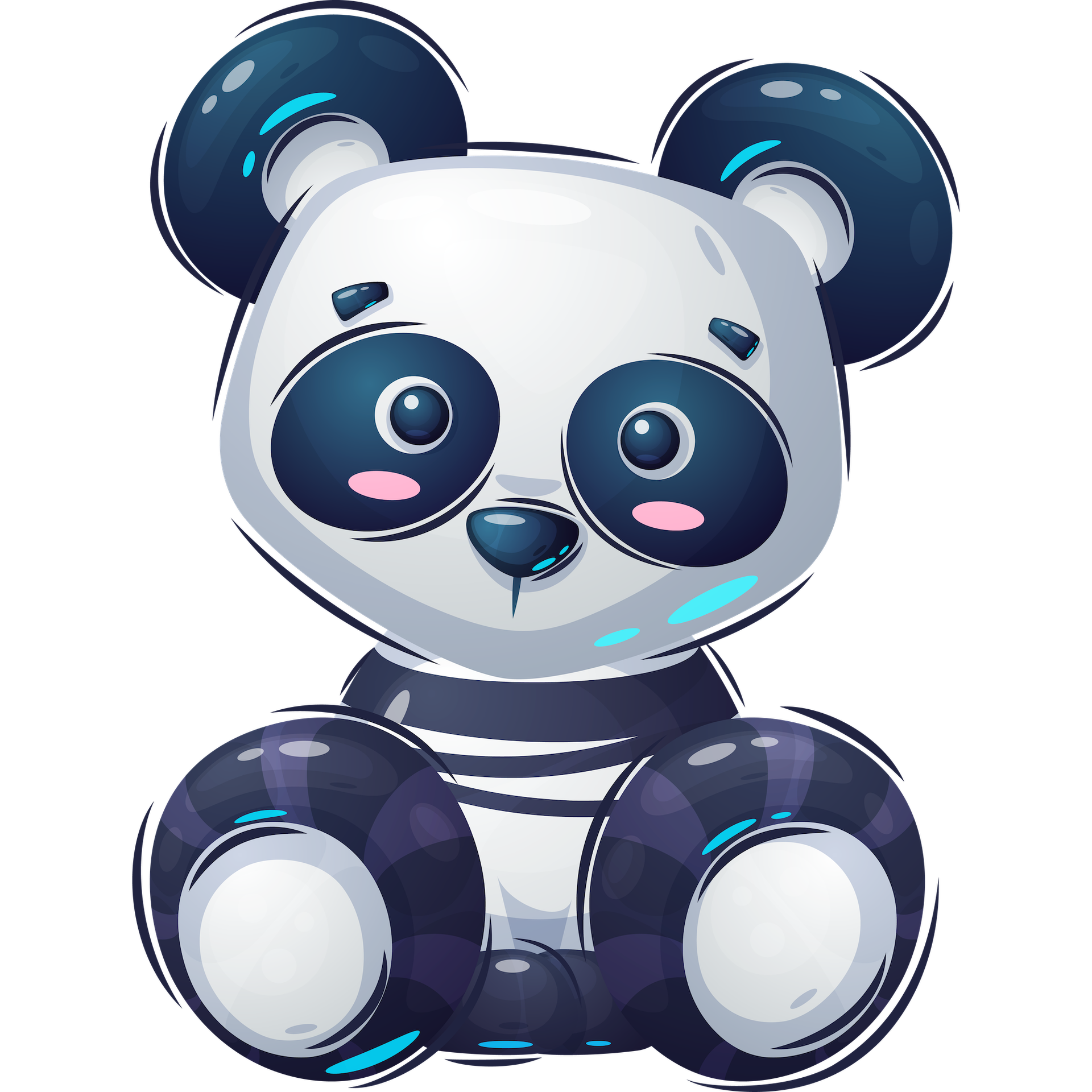 Baby panda sticker. 