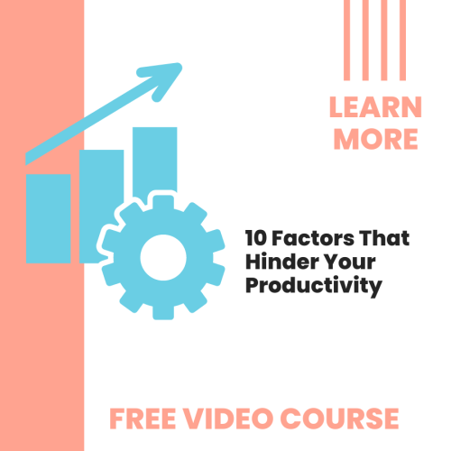 Learn the secrets to becoming successful by building your own profitable online business. Fulfill all your financial dreams and become a millionaire very fast through  “10 Factors that Hinder Your Productivity”. This video course is 100% free with resell rights and free to download