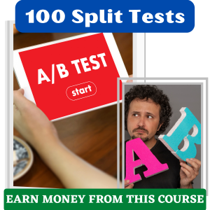 Read more about the article Unlock the strategies to earn income passive income. Learn simple steps through “100 Split Tests” which is 100% free with resell rights and is free to download. This  video course is going to help you see each idea as an opportunity to try new activities and open the door to  run an online business from the comfort of your home
