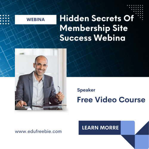 100% free video course “HIDDEN SECRET OF MEMBERSHIP SITE SUCCESS WEBINAR”.  is free for everyone with resell rights and it is free to download. Fast and simple ways of becoming a millionaire are revealed in this astonishing video course that will shock everyone around you