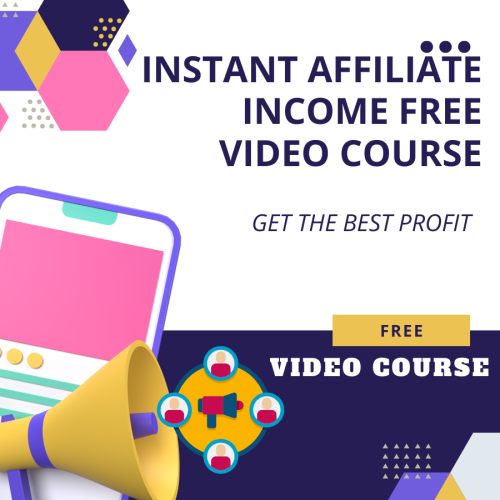 100% Free video course  “Instant Affiliate Income” will reveal to you the numerous ways to make money by just sitting at your home and making your mobile work for you. This video course is 100% free to make you rich working for a few hours