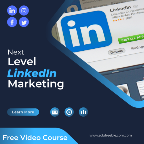 100% Free video tutorial “Next Level LinkedIn Marketing” skills that will make you start a business of your own on the leading video platform online and make a gigantic profit from it. This ebook is 100% free with resell rights and download it for free. Get into action and grab the chance to be on the top of the leaderboard