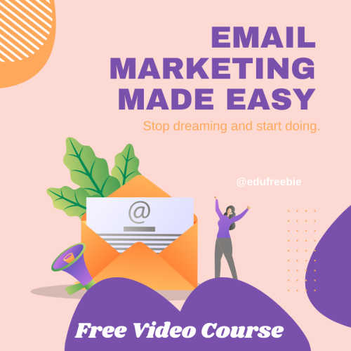 100% FREE VIDEO COURSE “Email Marketing Made Easy“ with resell rights and free downloading. This video course will surely make you a fortune, believe me