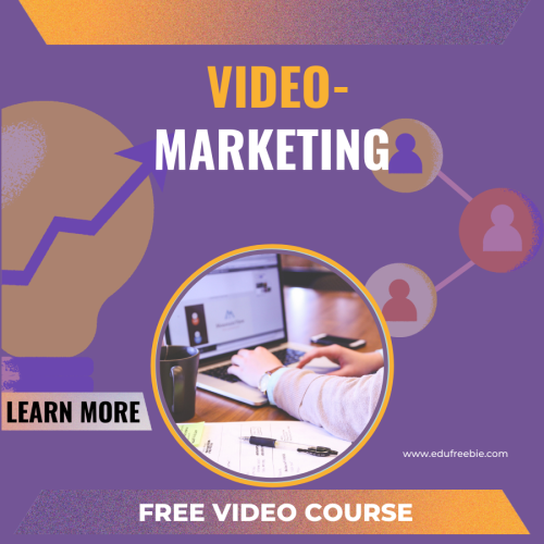 100% FREE video tutorial “Video Marketing” to get unexpected cash flow and it will get doubled in your account every second. This course is with resell rights and you can also download it for free. Start your income from the very first day of learning video marketing