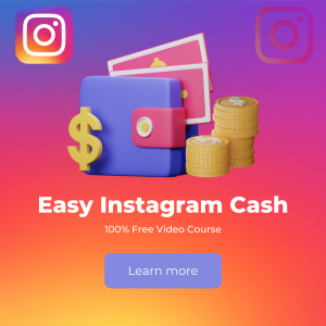 Read more about the article Know how to increase cash in your bank account through Instagram. Value your time by investing your time to learn the ways of making money through this fabulous video course “Easy Instagram Cash” which is   100% free with resell rights and is free to download