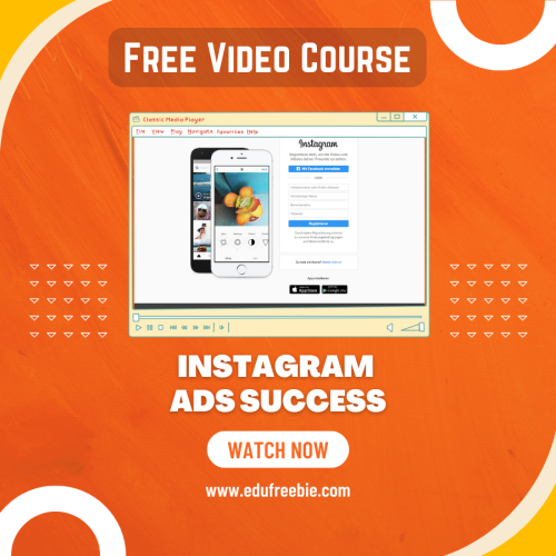 100% FREE video course “Instagram Ads Success” with resell rights and is free to download. This video course will teach you the easiest technique to earn online money with just a single click