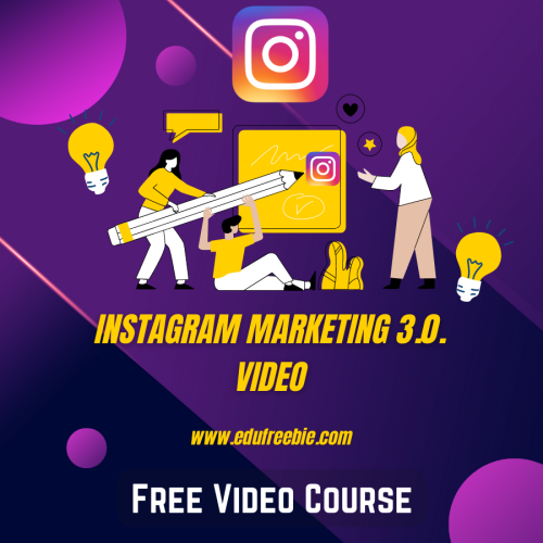 100% free Video Course “INSTAGRAM Marketing” with resell rights and free to download is for those who want to get rich while leaving a mark