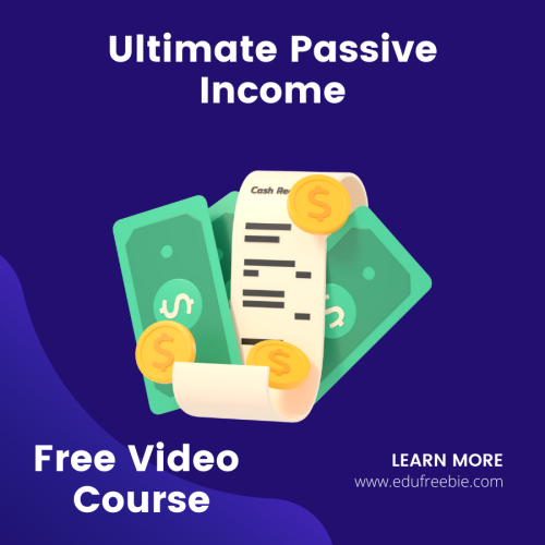 100% FREE video course “Ultimate Passive Income” for achieving your goals with resell rights and download it for free. The easy technique to follow unfolded for real cash and passive income working from home