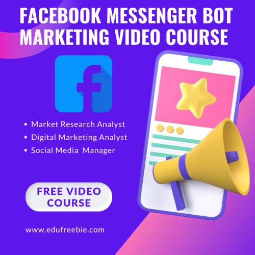 100% free video course with resell rights“Facebook Messenger Bot Marketing Video Course“ that will educate you on the steps for making millions of dollars every month. This video course is 100% free with resell rights and free to download