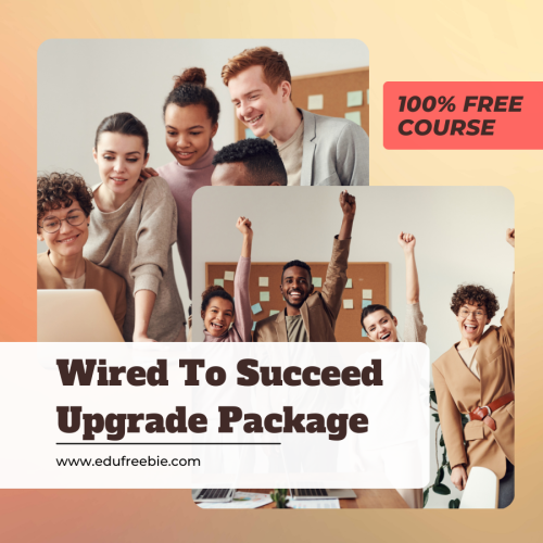 You will learn skills to start a profitable business and make passive income online.  This effective way of making money is revealed in “WIRED TO SUCCEED UPGRADE PACKAGE” – a 100% free video course for everyone with resell rights and is free to download. The creator of this video explained less time-consuming tricks for the beginners. know the hidden secret steps that will help in making money online immediately and real passive income. this will be the best video course that you ever watched