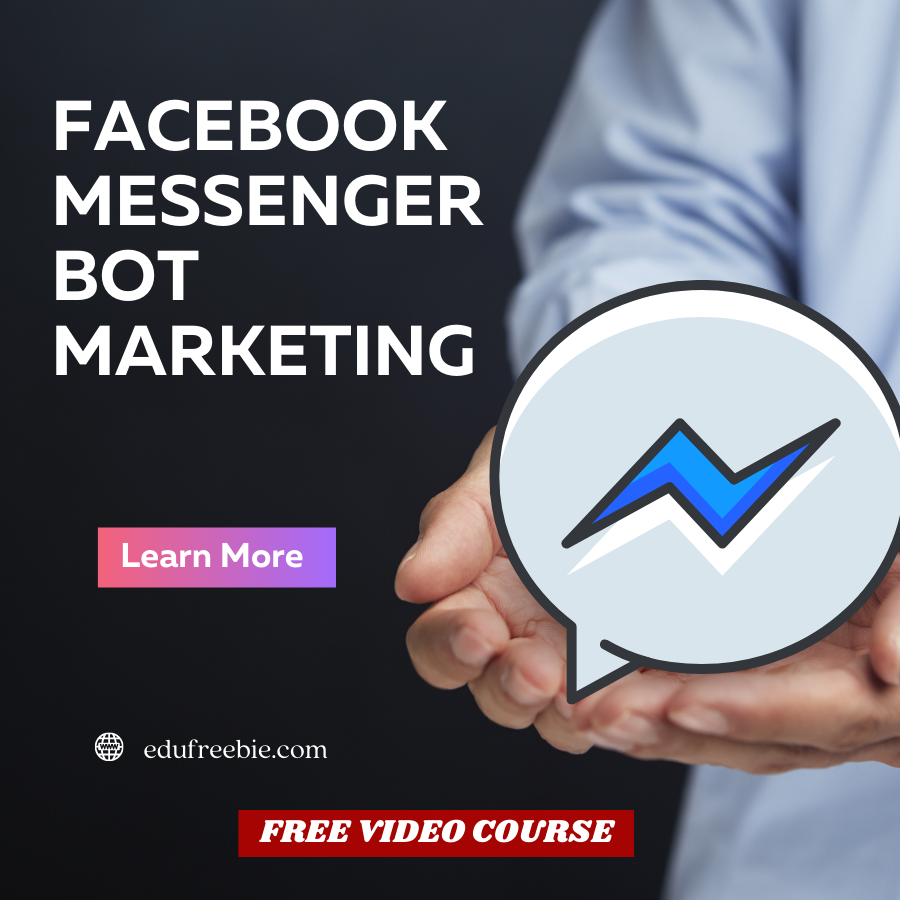 You are currently viewing “Facebook Messenger Bot Marketing” is your practical guide to starting your own online business using Facebook life which is an effective tool nowadays and making huge profits out of it. Learn how to make use of your Facebook in easy steps for making money online are explained in this video course. This video course is 100% free with resell rights for everyone who wants to earn big money fast with working very little. Download it for free