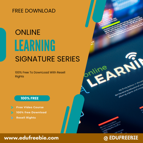 100% free video course “ONLINE LEARNING SIGNATURE SERIES” to know the secret of quick earning. OPPORTUNITIES WAITING FOR YOU TO BECOME A MULTI-MILLIONAIRE. Start spinning cash every day with some simple steps