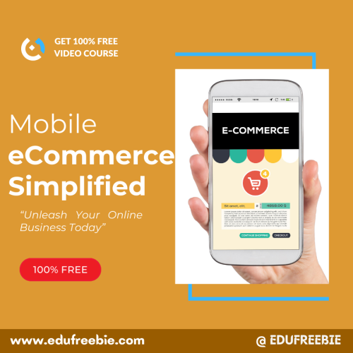 100% free video Course “MOBILE E-COMMERCE SIMPLIFIED”. Money will not be hard to get after watching this extraordinary video course with resell rights and free to download. Learn the money-making tips. EARN AS MUCH AS YOU CAN