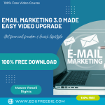 100% Free to Download Video Course  for everyone “EMAIL MARKETING 3.0” with Master Resell Rights is a course that teaches you a comfortable way of making real money
