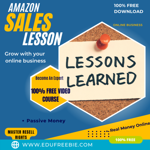 100% Free to Download Video Course  for everyone “Amazon Sales Lesson” with Master Resell Rights is a course that teaches you a comfortable way of making real money