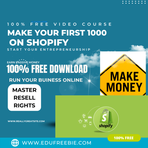 100% Free to Download Video Course “Make Your First 1000 On Shopify” with Master Resell Rights is a video course through which you can build your entrepreneurship with greater profits