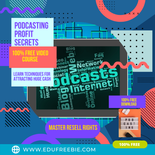 100% Free to Download Video Course “Podcasting Profit Secrets” with Master Resell Rights will give an idea to apply some significant steps and make passive MONEY out of it