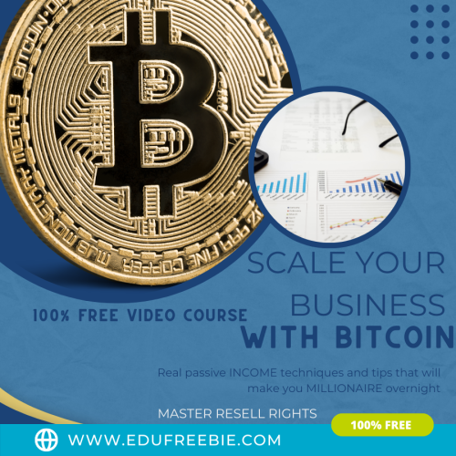 100% Free to Download Video Course “Scale Your Business With Bitcoin” with Master Resell RIGHTS WILL give you the best way to pump up your earning