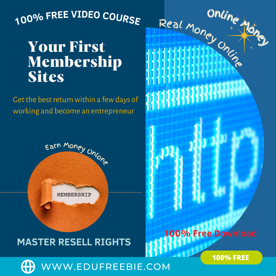 You are currently viewing 100% Free to Download Video Course “Your First Membership Sites” with Master Resell Rights is a powerful tutorial through which you can become rich very fast