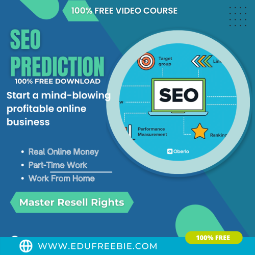 100% Free to Download Video Course “SEO Prediction” with Master Resell Rights through which you will build a profitable online business and become a millionaire easily