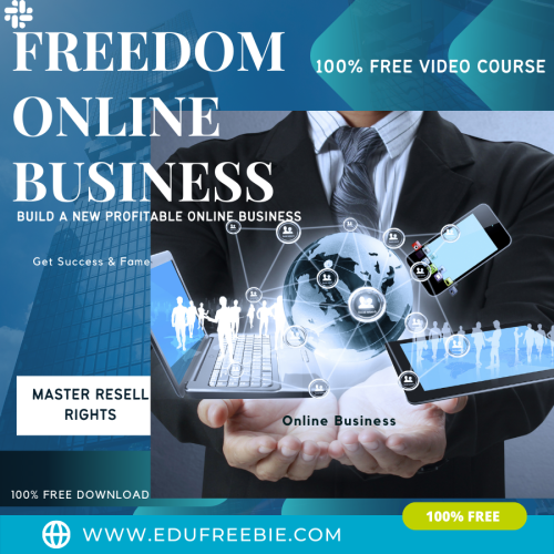 100% Free to Download Video Course with Master Resell Rights “Freedom Online Business Video Upgrade” will teach you tricks & tips for immediate success in your online business