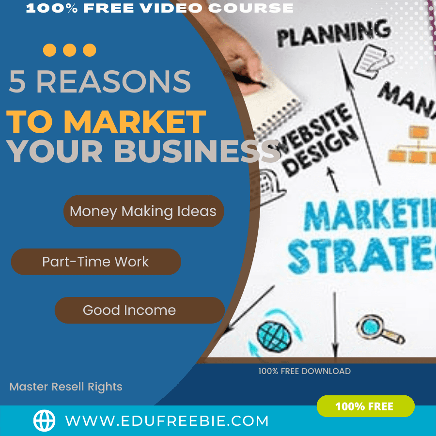 100 Free to Download Video Course with Master Resell Rights “5 Reasons