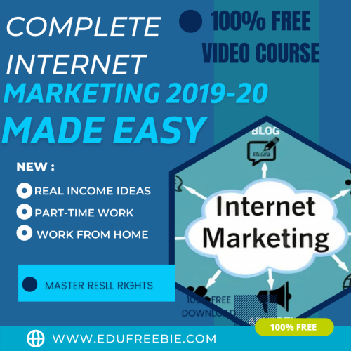 100% Free to Download Video Course “COMPLETE INTERNET MARKETING 2019-20 MADE EASY” with Master Resell is the right platform for you to build a fresh business online and make passive money without going to the office