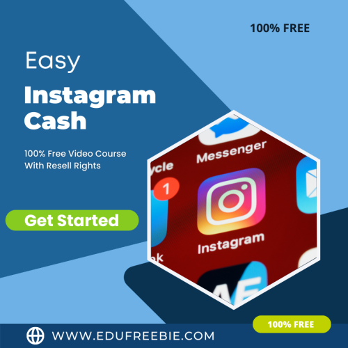 100% Free to Download Video Course “Easy Instagram cash” with Master Resell will increase your income,  fast-track your success online, and you will earn huge passive money