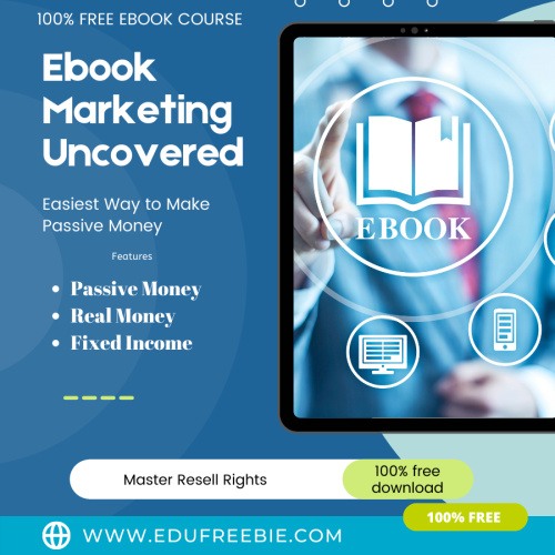 100% free to download “Ebook Marketing Uncovered” ebook with master resell rights – an ebook with loads of od ideas that you can utilize to make surefire rapid profits on the net