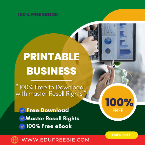 100% Free to Download eBook “Printable Business” with Master Resell will provide you with a more comfortable way to earn passive money online and you will build your entrepreneurship just in a day