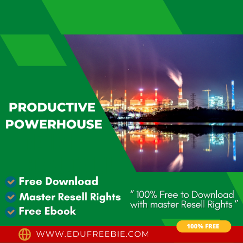 100% Free to Download ebook for everyone with Master Resell Rights. “Productive Powerhouse” is an ebook that teaches you a comfortable way of making real money