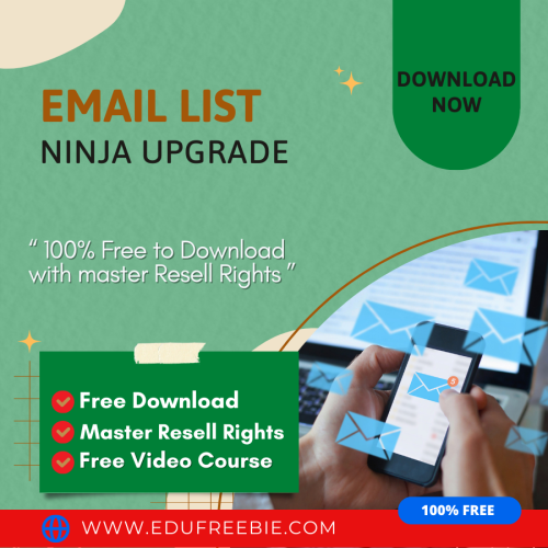 100% Free to Download Video Course “Email List Ninja Upgrade Package” with Master Resell is like a valuable asset as it will make you earn big passive money and you will start a new online business