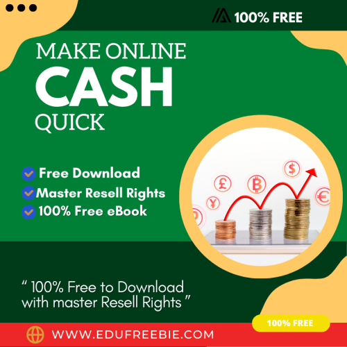 100% Free to Download eBook “Make Online Cash Quick” with Master Resell is like a valuable asset as it will make you earn big passive money and you will start a new online business