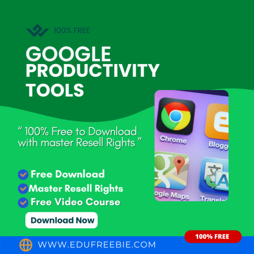 100% FREE VIDEO Course “Google Productivity Tools” is for everyone with resell rights and is free to download for easy money-making.