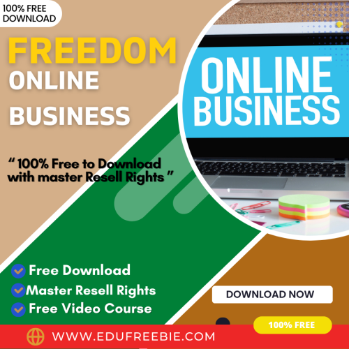 100% Free to download video course with master resell rights “FREEDOM ONLINE BUSINESS VIDEO UPGRADE” will reveal a clear way to make money in an easy step