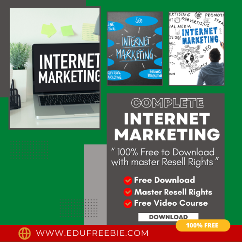 100% Free to Download Video Course with Master Resell Rights “Complete Internet Marketing” will give you a proper online business idea to make a high passive income