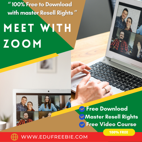 100% Free to download the Video course “Communicate And Meet With Zoom” with master resell rights to double your money by working for a little time on your mobile