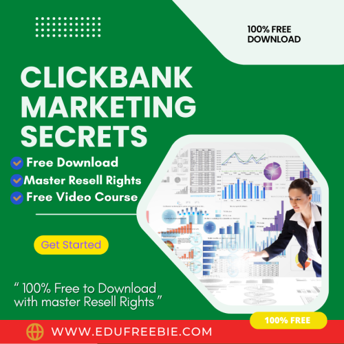 100% Free to download video course with master resell rights “CLICKBANK MARKETING SECRETS VIDEO UPGRADE” will make you capable of earning daily money