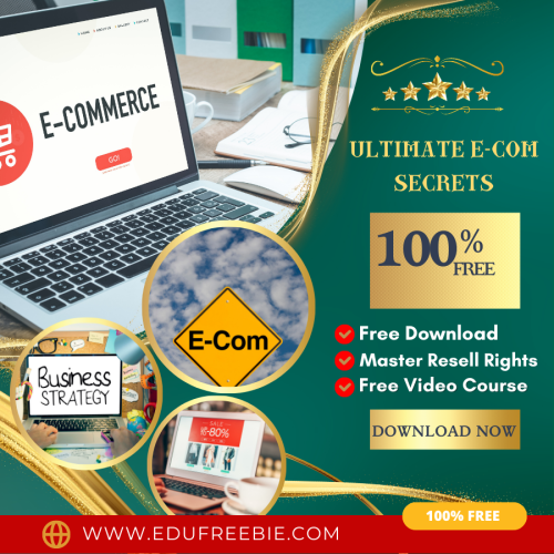 100% Free to Download Video Course “Ultimate E-Com Secrets” with Master Resell Rights is the Right business idea for newcomers as well as for experienced