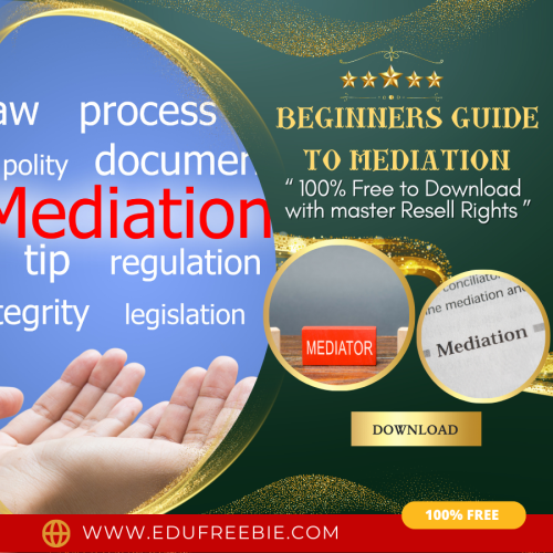 100% Free to Download Video Course “Beginners Guide To Mediation” with Master Resell Rights that will give you ample freedom to choose the right type of work