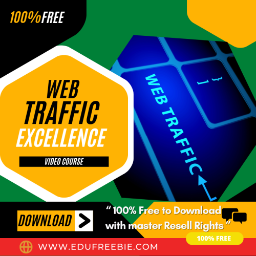 100% Download Free video course “Web Traffic Excellence” with Master Resell Rights will help you to make passive money by optimizing your expertise 