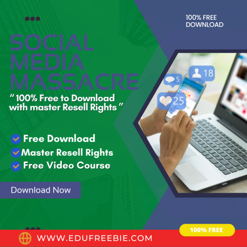 100% Free to download video with master resell rights “SOCIAL MEDIA MASSACRE” is a highly stable way to build an online business